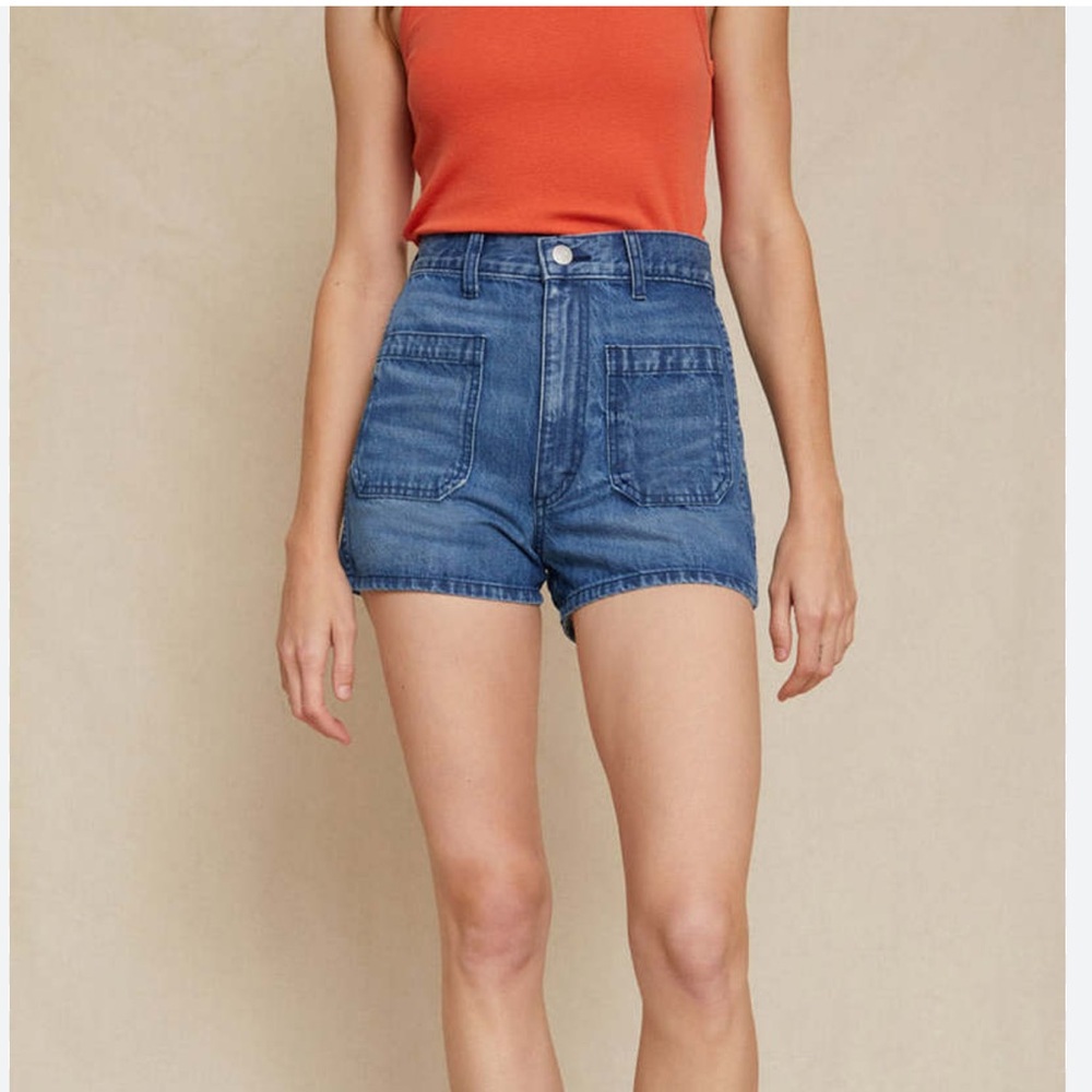 AMO Patch Pocket Jean Shorts